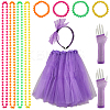 80s Fancy Dress Neon Accessories Tutu Party Costume Sets DIY-WH20062-11D-1