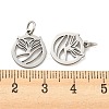 Non-Tarnish Laser Cut 304 Stainless Steel Charms STAS-H184-19P-3