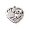 Non-Tarnish Mother's Day Theme 304 Stainless Steel Pendants LS-STAS-E171-03P-07-2