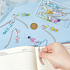 10Pcs 5 Colors Alloy Hook Bookmarks AJEW-HS00005-3