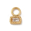 Ion Plating(IP) 304 Stainless Steel with Rhinestone Charms STAS-G351-11G-02-1