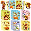 6Pcs Thanksgiving Day Paper Self-Adhesive Picture Stickers LS-STIC-C010-32-1
