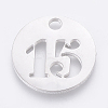 Non-Tarnish 304 Stainless Steel Pendants STAS-F233-15-P-1