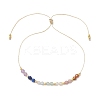 Chakra Theme Adjustable Natural Mixed Gemstone Braided Bead Bracelets for Women BJEW-JB11618-03-2