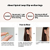 Brass Clip-on Earring Converters Findings KK-D060-02RG-5