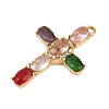 304 Stainless Steel Rhinestone Pendants STAS-P430-02G-02-2