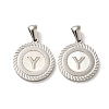 304 Stainless Steel Pendants STAS-I204-Y-P-1