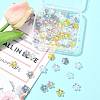 70Pcs 5 Colors Transparent Electroplate Glass Bead Caps EGLA-FS0001-55-8