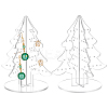 Christmas Tree Acrylic Earring Display Stands EDIS-WH0012-37B-1