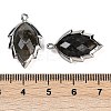 Natural Labradorite Faceted Leaf Pendants G-I375-04P-08-3