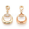 925 Sterling Silver Micro Pave Cubic Zirconia Pendants STER-T004-11G-1