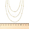 304 Stainless Steel Ball Snake Chain 3 Layer Necklaces for Women NJEW-V012-04G-5