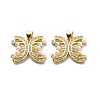 Brass Clear Cubic Zirconia Pendants KK-G446-13G-2