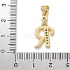 Brass Micro Pave Cubic Zirconia Pendants KK-M319-02G-R-3