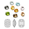 Faceted K9 Glass Rhinestone Cabochons GGLA-R042-01B-1