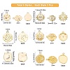 18Pcs 6 Style Brass Micro Pave Clear Cubic Zirconia Pendants & Alloy Rhinestone Pendants KK-SC0002-80-2