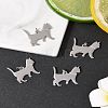 4Pcs 304 Stainless Steel Pendants STAS-FS0002-01B-9