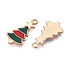 Christmas Theme Alloy Enamel Pendants ENAM-T020-10J-1