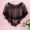Detachable Polyester Bridal Lace Shawls AJEW-WH0696-058A-4