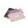 Tarot Style Alloy Eanaml Pendants PALLOY-S184-02G-C-2