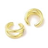 Brass Micro Pave Clear Cubic Zirconia Cuff Earrings for Women EJEW-I305-08G-2
