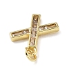 Brass Micro Pave Cubic Zirconia Pendants KK-V014-01G-24-2