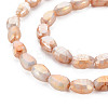 Opaque Baking Painted Crackle Glass Beads Strands EGLA-S174-21E-3