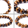 Natural Tiger Eye Round Beads Stretch Bracelets BJEW-N301-10mm-03-4