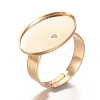 Adjustable 201 Stainless Steel Finger Rings Components STAS-I137-10G-1