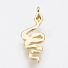 Brass Charms ZIRC-F083-019G-RS-2