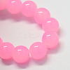 Baking Painted Imitation Jade Glass Round Bead Strands DGLA-Q021-4mm-45-2