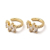 Rack Plating Brass Cubic Zirconia Cuff Earrings EJEW-P226-05G-1