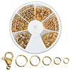530Pcs 5 Styles 304 Stainless Steel Round Open Jump Rings and 10Pcs Lobster Claw Clasps STAS-WR0001-30B-1