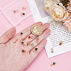 14Pcs 7 Colors Brass Micro Pave Cubic Zirconia Pendants KK-AR0004-77-3