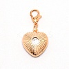 Heart Glass Pendant Decorations HJEW-WH0036-19B-2