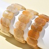 Natural Topaz Jade Beads Stretch Bracelets for Women Men BJEW-I323-02B-1