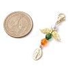 Angel Acrylic & Shell Pearls Pendant Decorations HJEW-JM02459-3