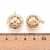Brass Micro Pave Cubic Zirconia Pendants ZIRC-T016-15-3