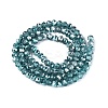 Transparent Electroplate Glass Beads Strands EGLA-Q131-01A-03-2