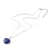 Mixed Gemstone Heart Pendant Necklaces NJEW-JN03493-2