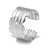 304 Stainless Steel Cuff Bangles for Women BJEW-Z078-20P-1