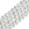 Electroplate Transparent Glass Beads Strands EGLA-N002-15-B02-1