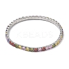 304 Stainless Steel Micro Pave Colorful Cubic Zirconia Tennis Bracelets for Women BJEW-G779-02P-4