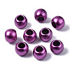 Matte Spray Painted Acrylic European Beads ACRP-TD001-03A-05-1