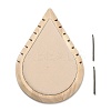Teardrop Wood Jewelry Necklace Organizer Display Stands ODIS-B001-02-2