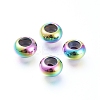 PVD Vacuum Plating 202 Stainless Steel Beads STAS-F148-6mm-07M-1