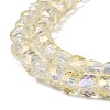 Electroplate Transparent Glass Beads Strands GLAA-C029-03B-02-3