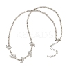 Brass Micro Pave Clear Cubic Zirconia Hot Pepper and Round Beaded Necklaces KK-CBA4547-15P-5