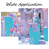 Fishscale Pattern Polyester Fabrics DIY-WH0304-508C-5
