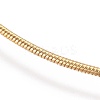 Brass Round Snake Chain Necklaces Making MAK-L025-02G-3